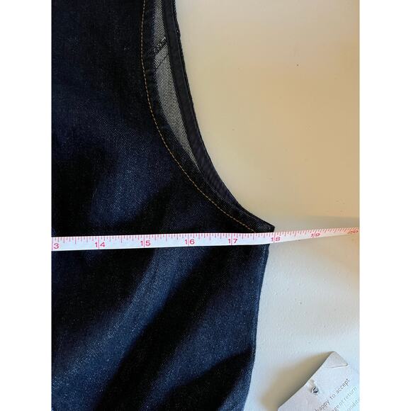 NWT Zoe and Claire Denim Midi Dress A-Line Dark Wash XL Long Modest Sleeveless - Picture 10 of 16
